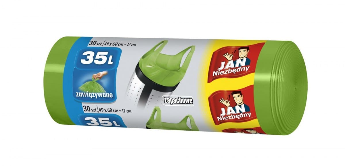 

Sarantis Jan Niezbędny Worki na śmieci zapachowe 35L zielone 1op.-30szt