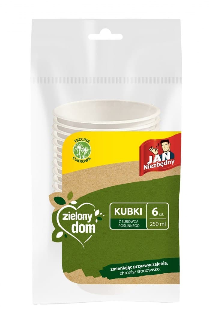 

Sarantis Jan Niezbędny Zielony Dom Kubki z surowca roślinnego 250ml 1op.-6szt