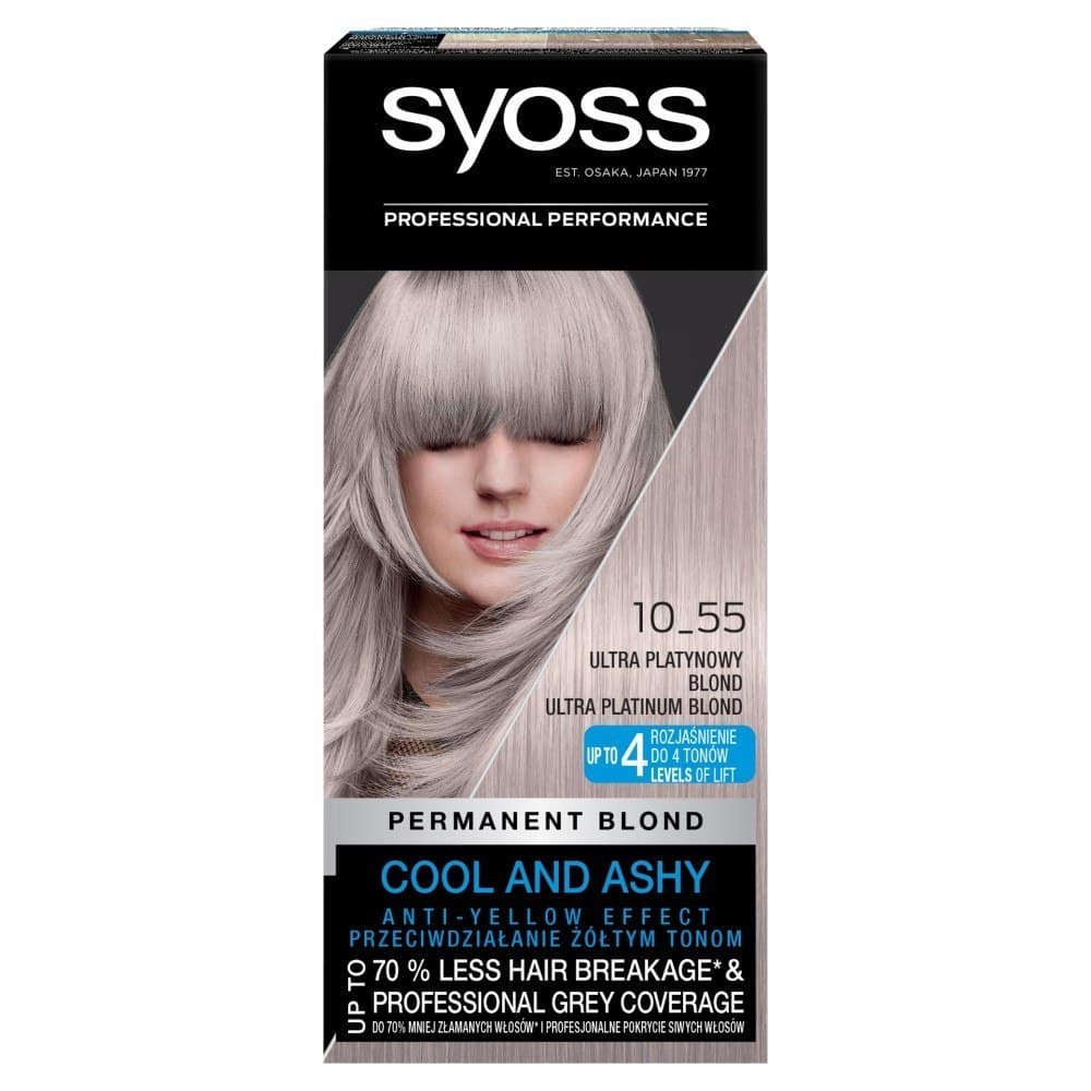 

Schwarzkopf Syoss Farba do włosów Cool Blonds 10-55 Ultra Platynowy Blond 1op.