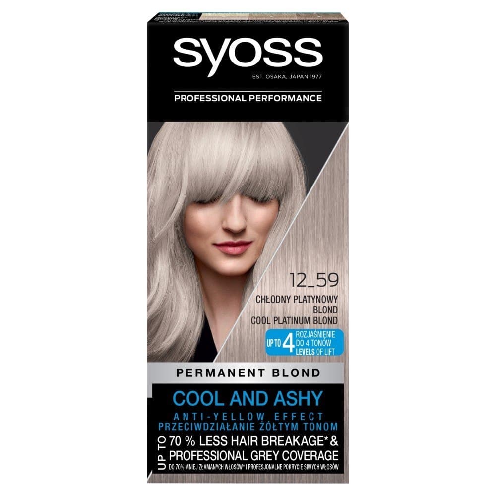 

Schwarzkopf Syoss Farba do włosów Cool Blonds 12-59 Chłodny Platynowy Blond 1op.
