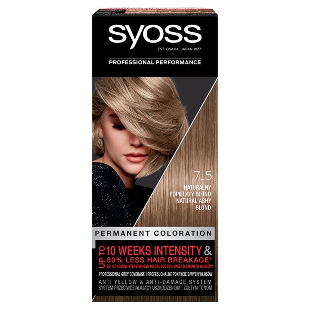 

Schwarzkopf Syoss Farba do włosów Naturalny popielaty blond nr 7-5 1op.