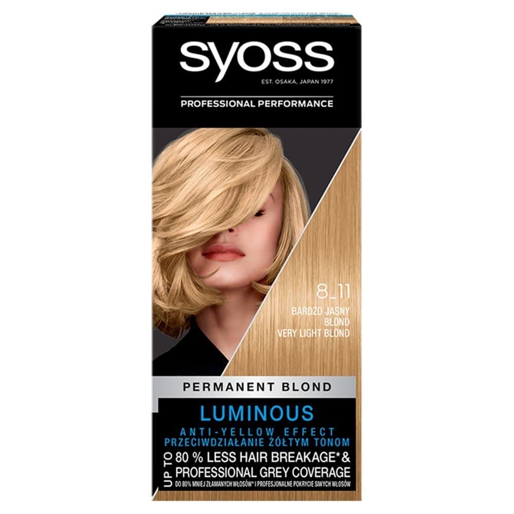 

Schwarzkopf Syoss Farba do włosów jasny popielaty blond nr 8-11 1op.