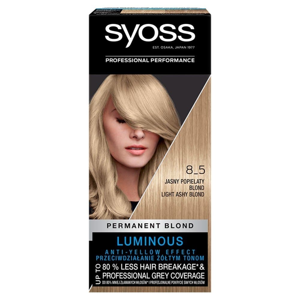 

Schwarzkopf Syoss Farba do włosów bardzo jasny blond nr 8-5 1op.