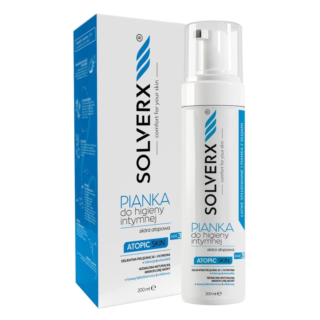

SOLVERX Pianka do higieny intymnej dla kobiet ATOPIC SKIN 200ml