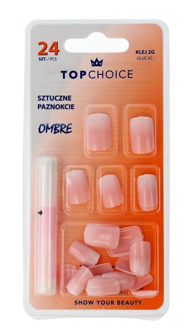 

Top Choice Sztuczne paznokcie z klejem OMBRE (78002) 1op.