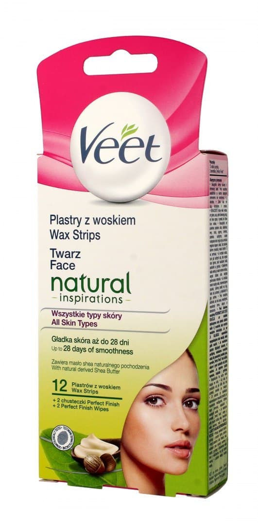 

Veet Plastry z woskiem do depilacji twarzy Natural Inspirations - skóra każdego typu 1op-12szt