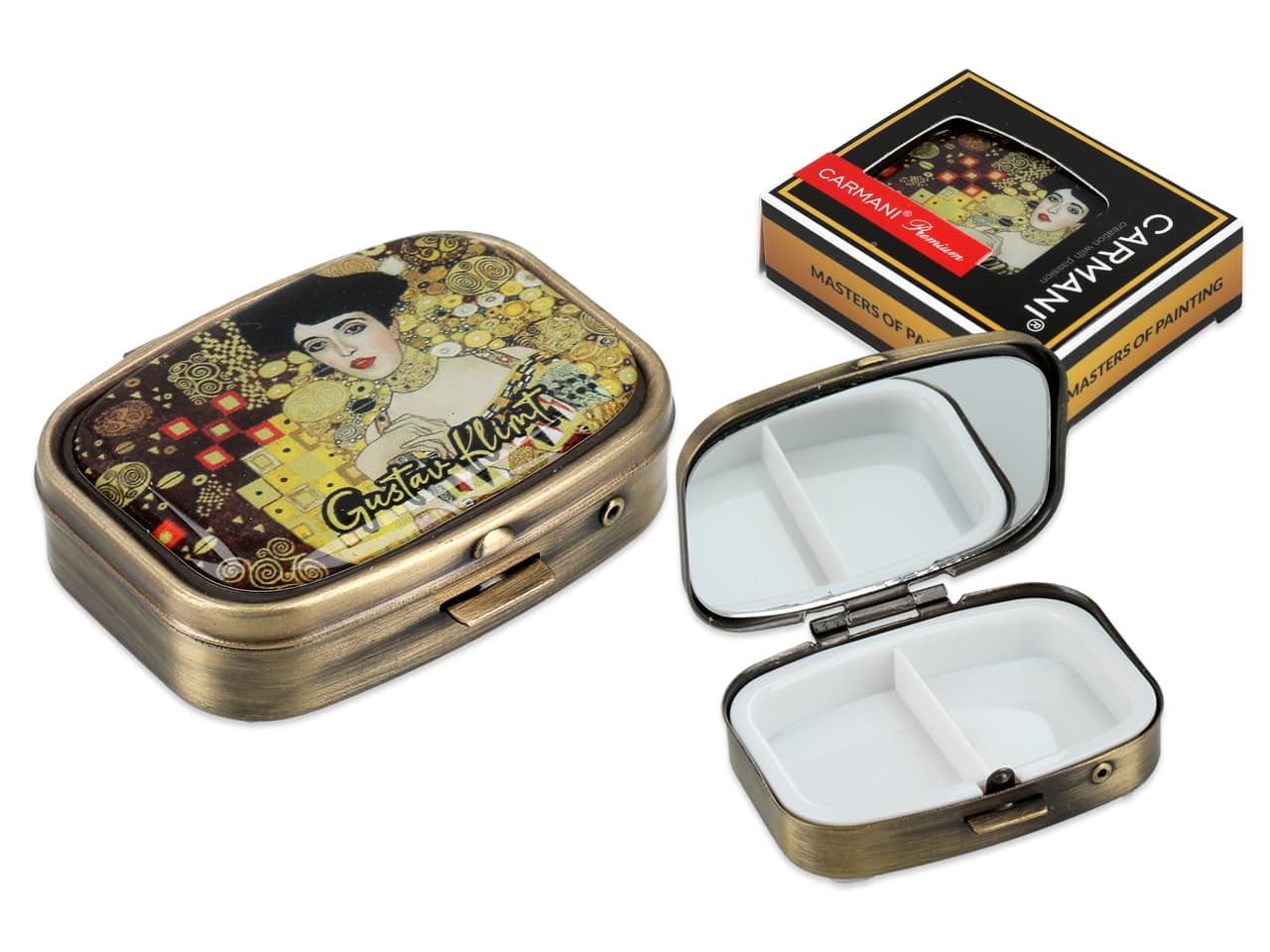 

Puzderko na tabletki, prostokątne z lusterkiem - G. Klimt, Adela (CARMANI)