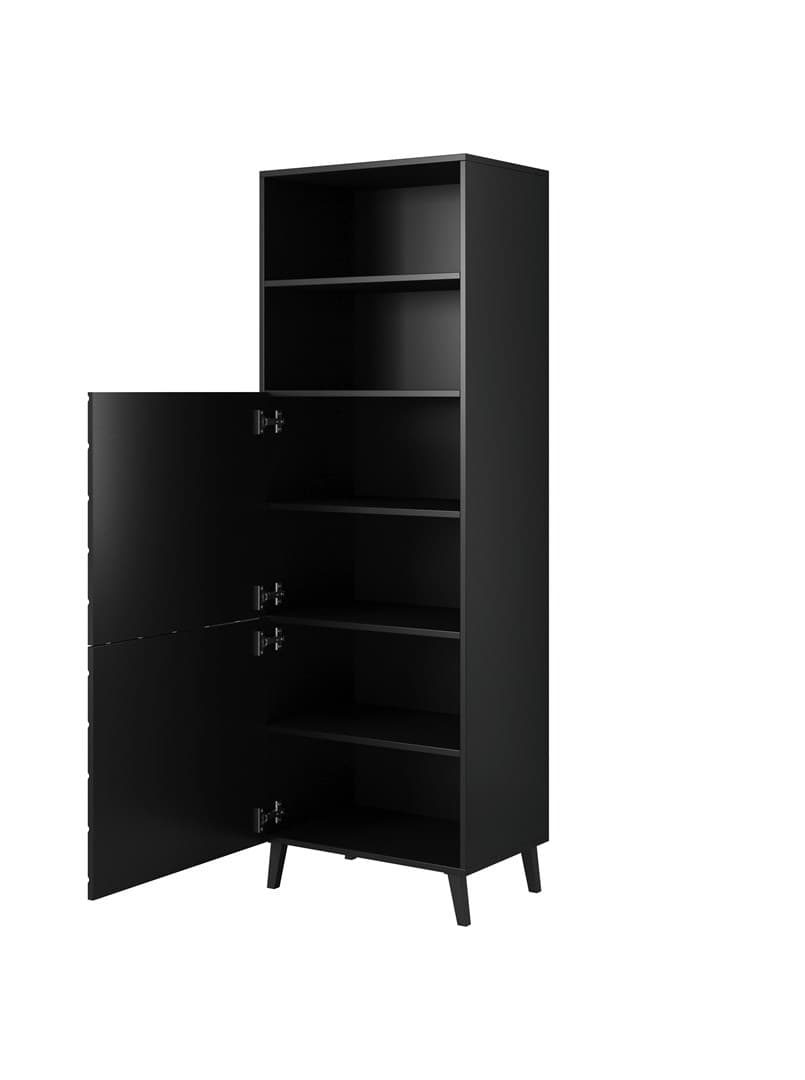 

Witryna ABETO 60x40xH176,5 czarny/czarny połysk