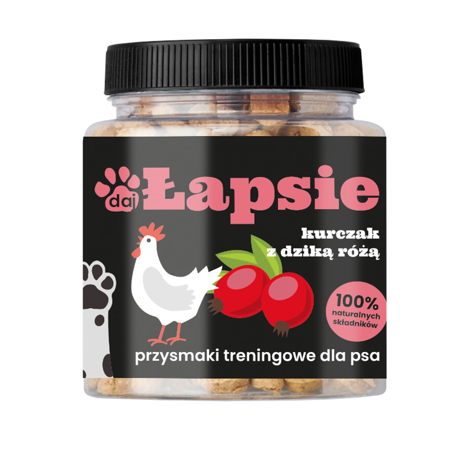 

ŁAPSIE Kurczak z dziką różą 300g