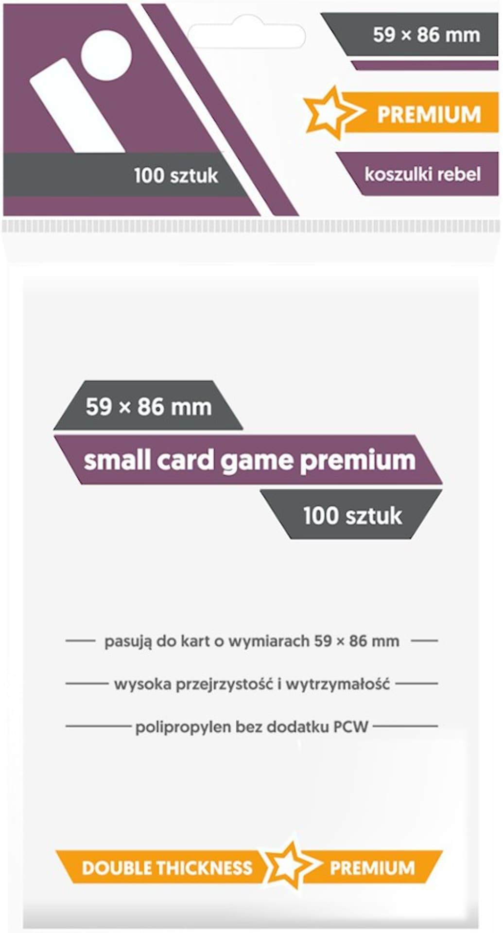 

Koszulki 59 x 86mm Small Card Game Premium