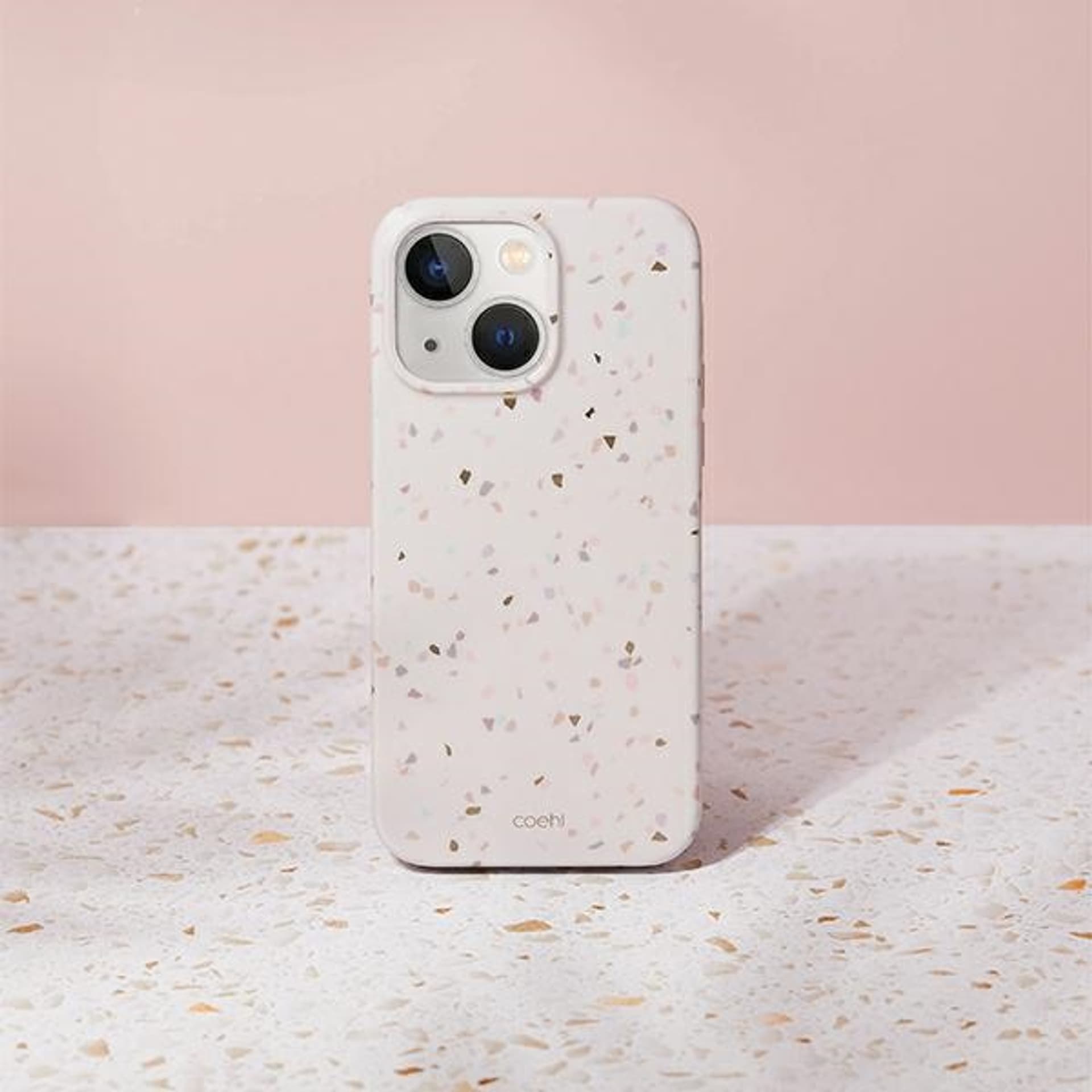 

UNIQ etui Coehl Terrazzo iPhone 14 6,1" piaskowy/sandstone