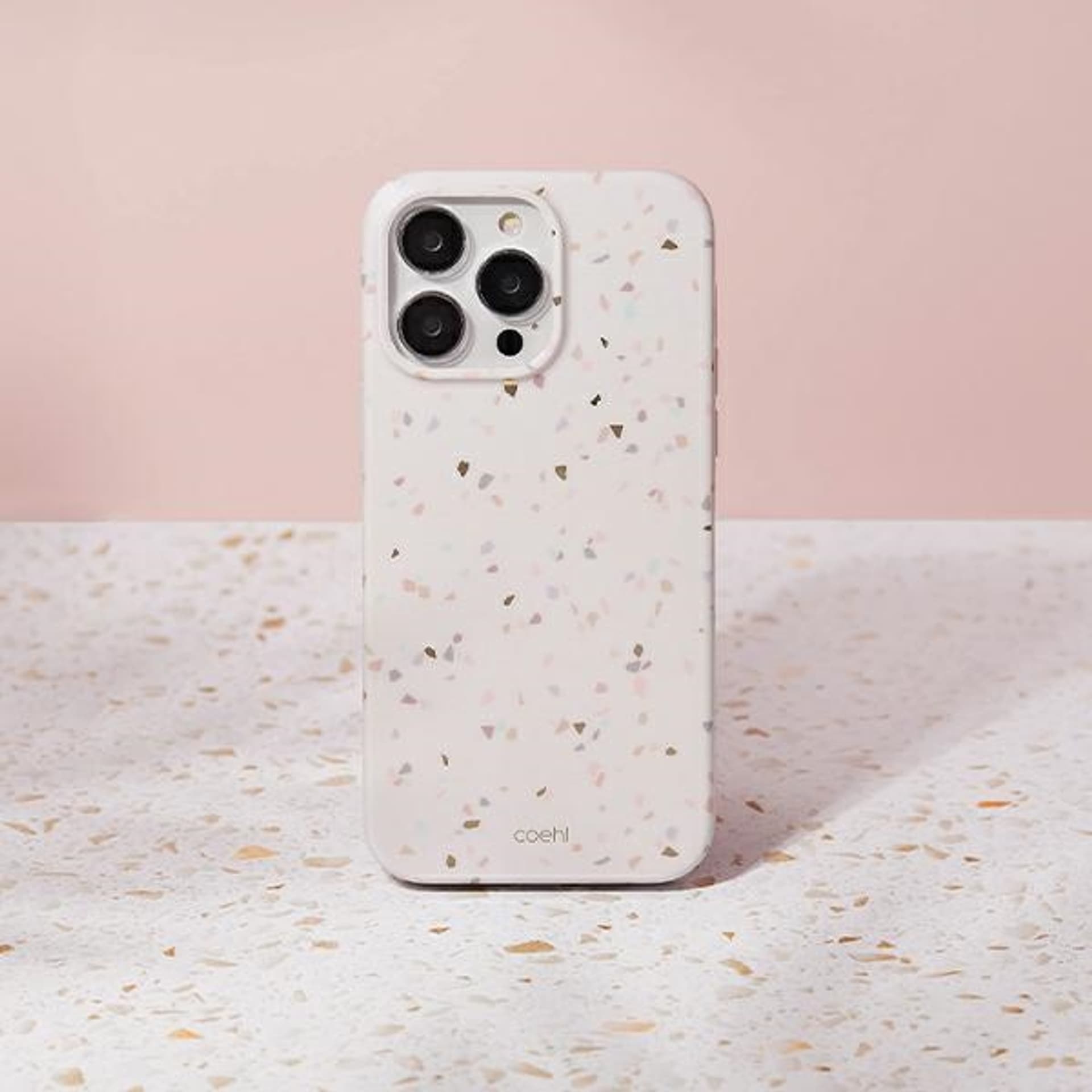 

UNIQ etui Coehl Terrazzo iPhone 14 Pro 6,1" piaskowy/sandstone