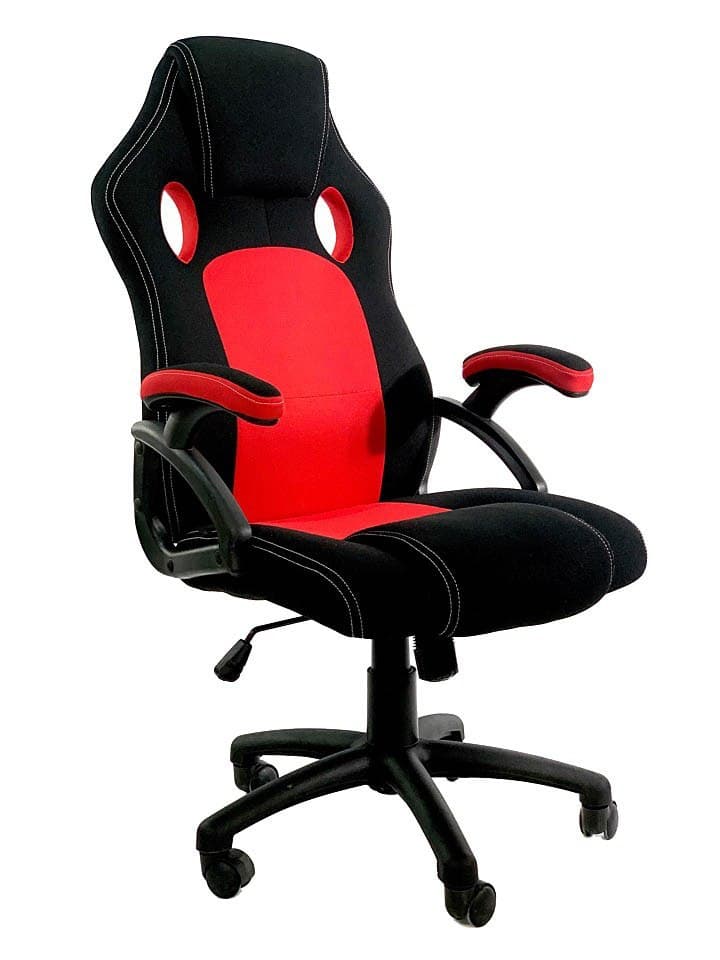 

.Fotel obrotowy do biurka CARRERA M ST RED FABRIC
