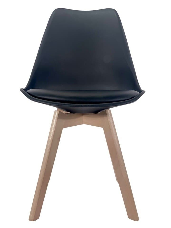 

Krzesło skandynawskie MONZA BLACK - Black PU