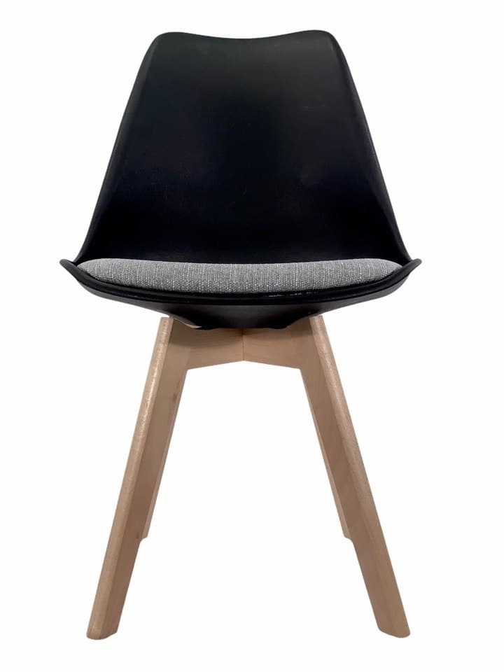 

Krzesło skandynawskie MONZA BLACK - Grey Fabric II