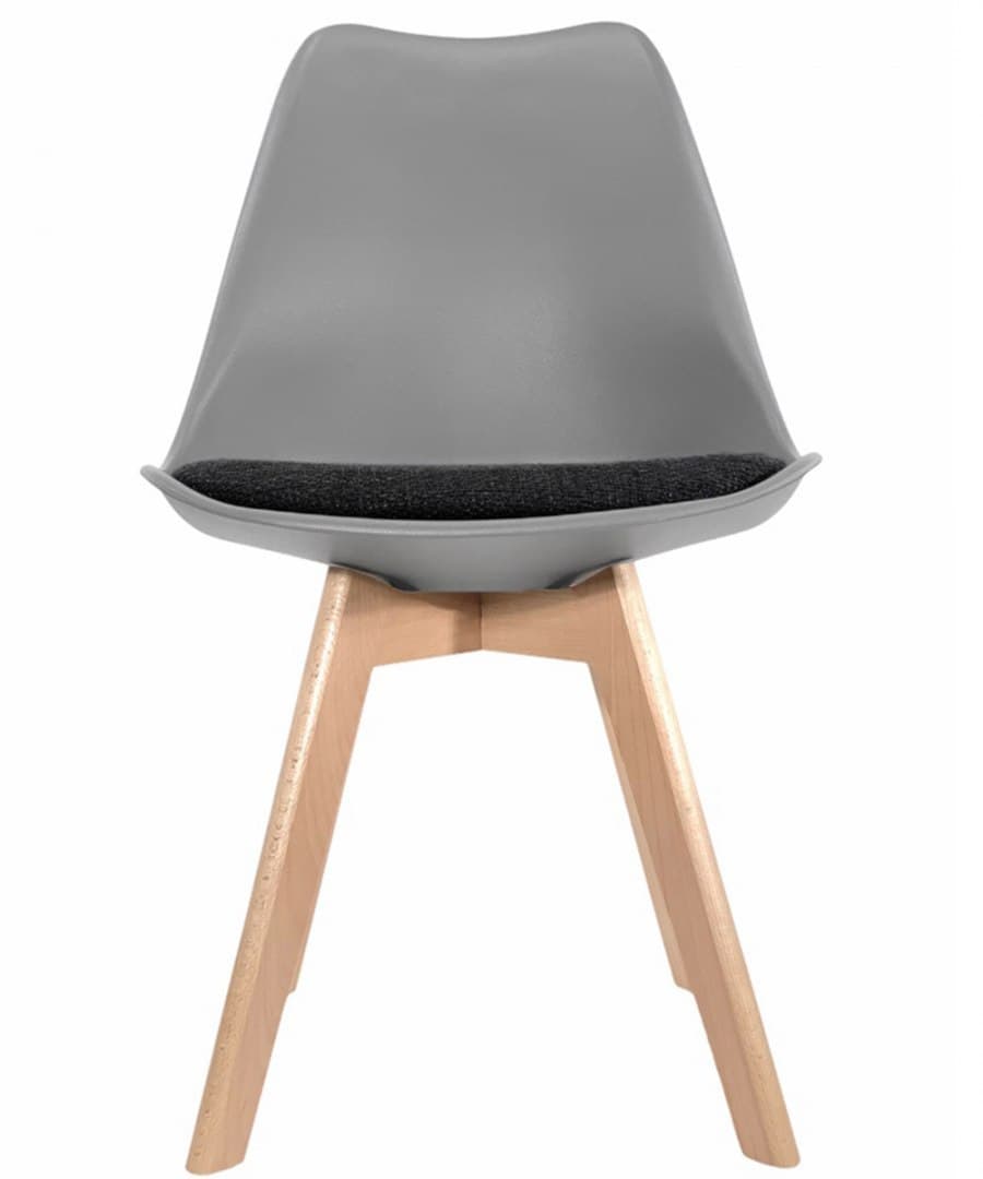 

Krzesło skandynawskie MONZA LIGHT GREY - Black Fabric II