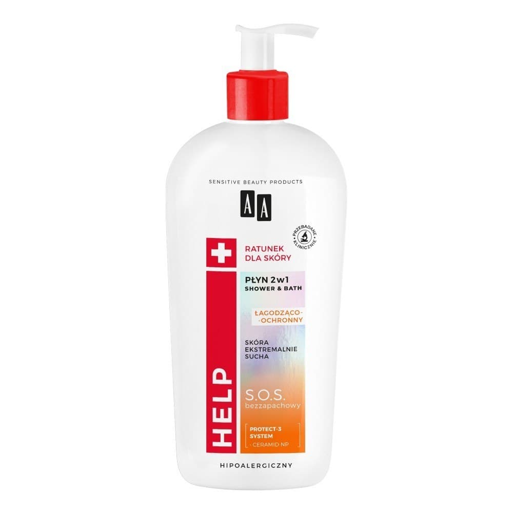 

AA HELP Płyn do kąpieli i pod prysznic 2w1 łagodząco-ochronny S.O.S. 400ml
