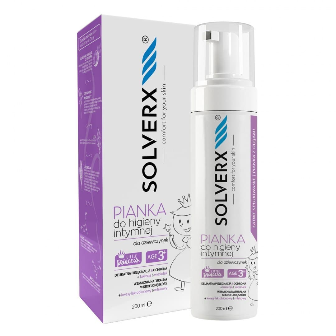 

SOLVERX Pianka do higieny intymnej dla dziewczynek_200ml