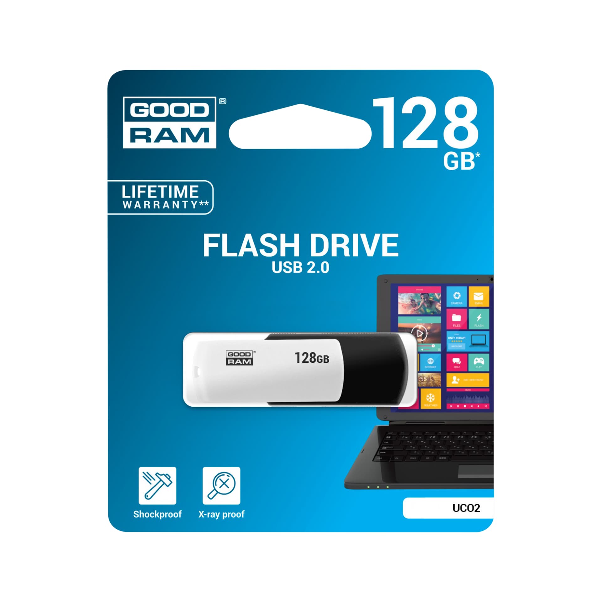 

COLOUR BLACK&WHITE 128GB USB2.0