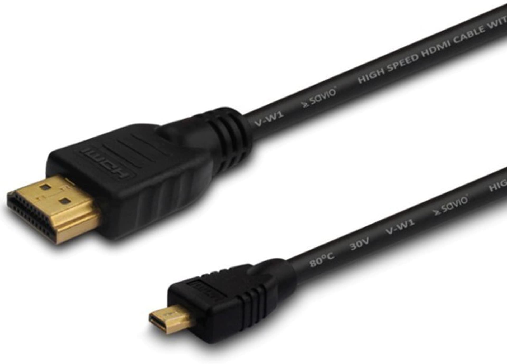 

SAVIO CL-149 Kabel HDMI AM - micro HDMI DM v1.4 3D 4Kx2K 0,5m Złoty