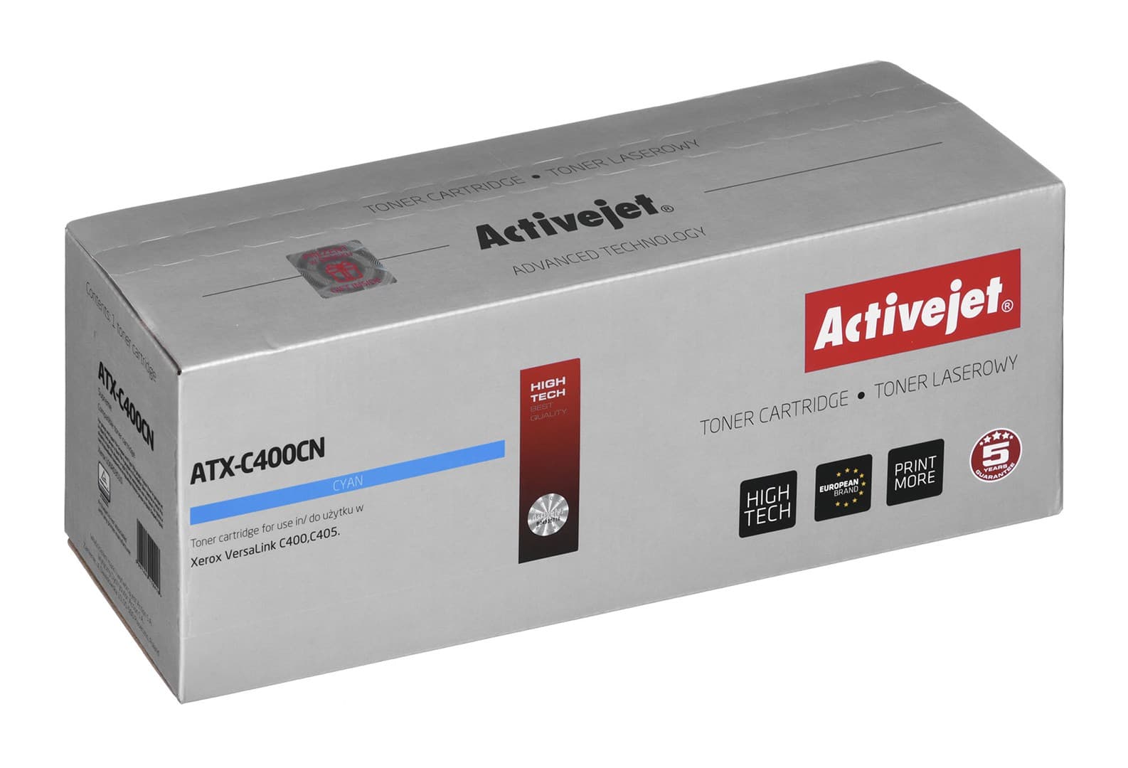 

Activejet Toner ATX-C400CN (zamiennik Xerox 106R03510; Supreme; 2500 stron; niebieski)