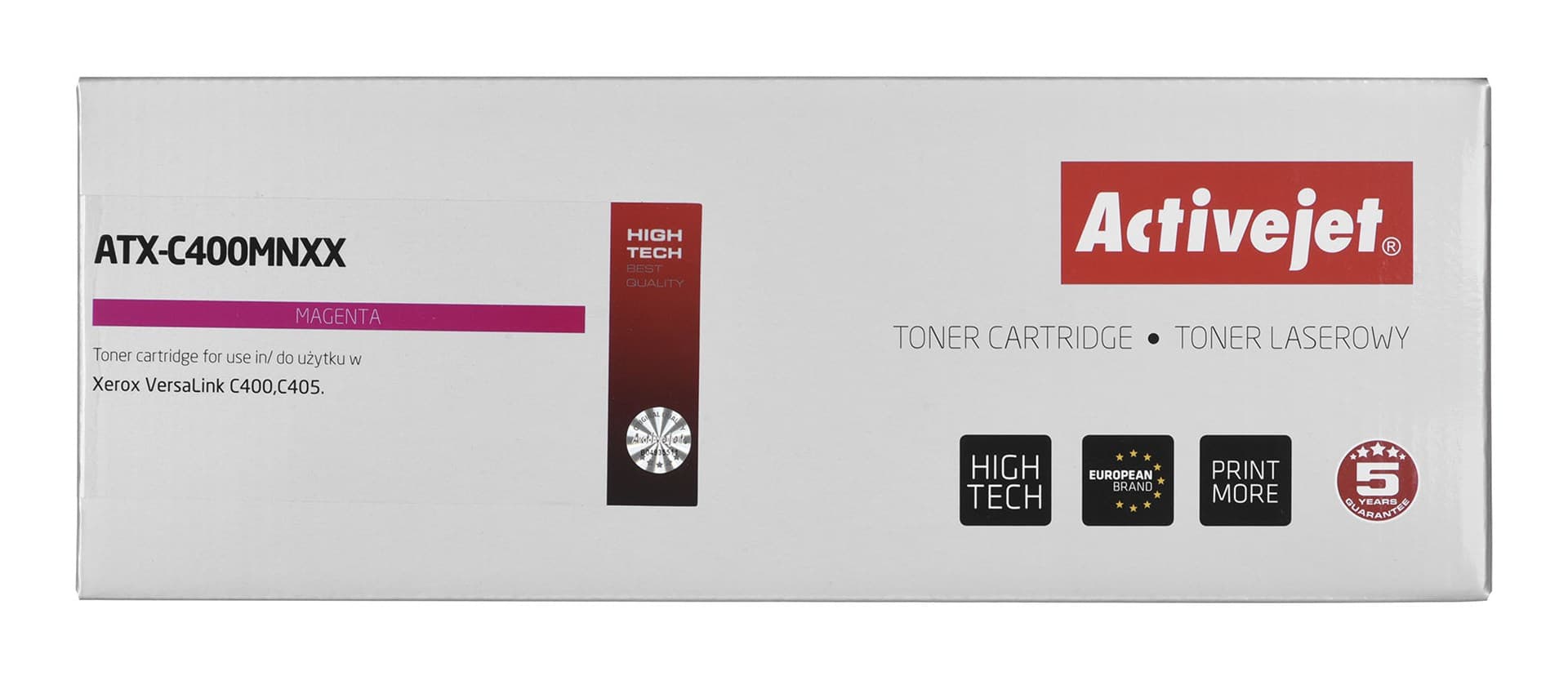 

Activejet Toner ATX-C400MNXX (zamiennik Xerox 106R03535; Supreme; 8000 stron; purpurowy)