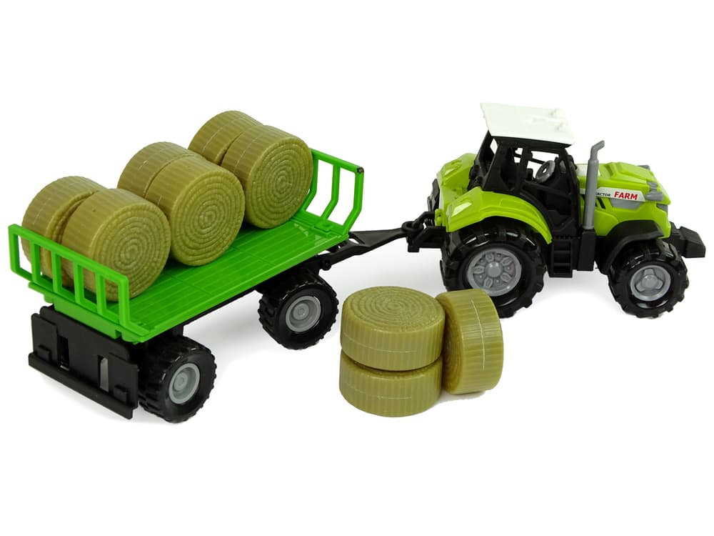 

Traktor z Przyczepka Bale Siana Dźwięk Zielony