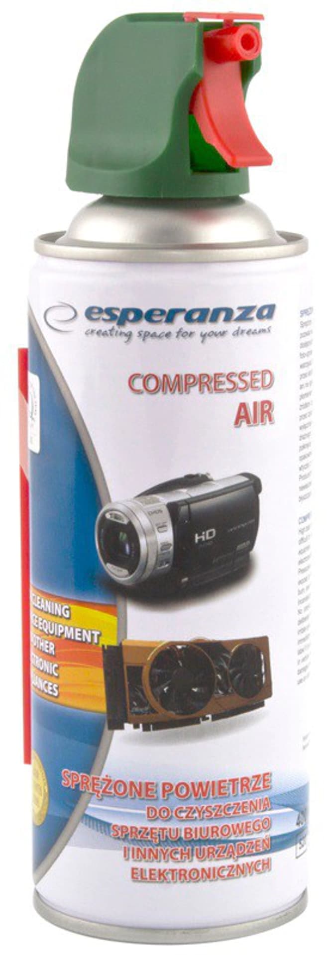 

ES120 Sprężone powietrze 400ml spray - pistolet Esperanza