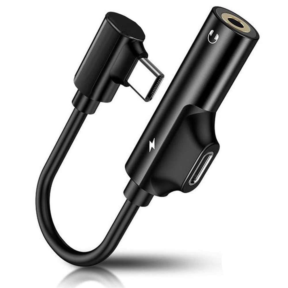 

Przejściówka Alogy USB-C na USB-C Type C + Mini Jack 3,5 mm z układem DAC Black