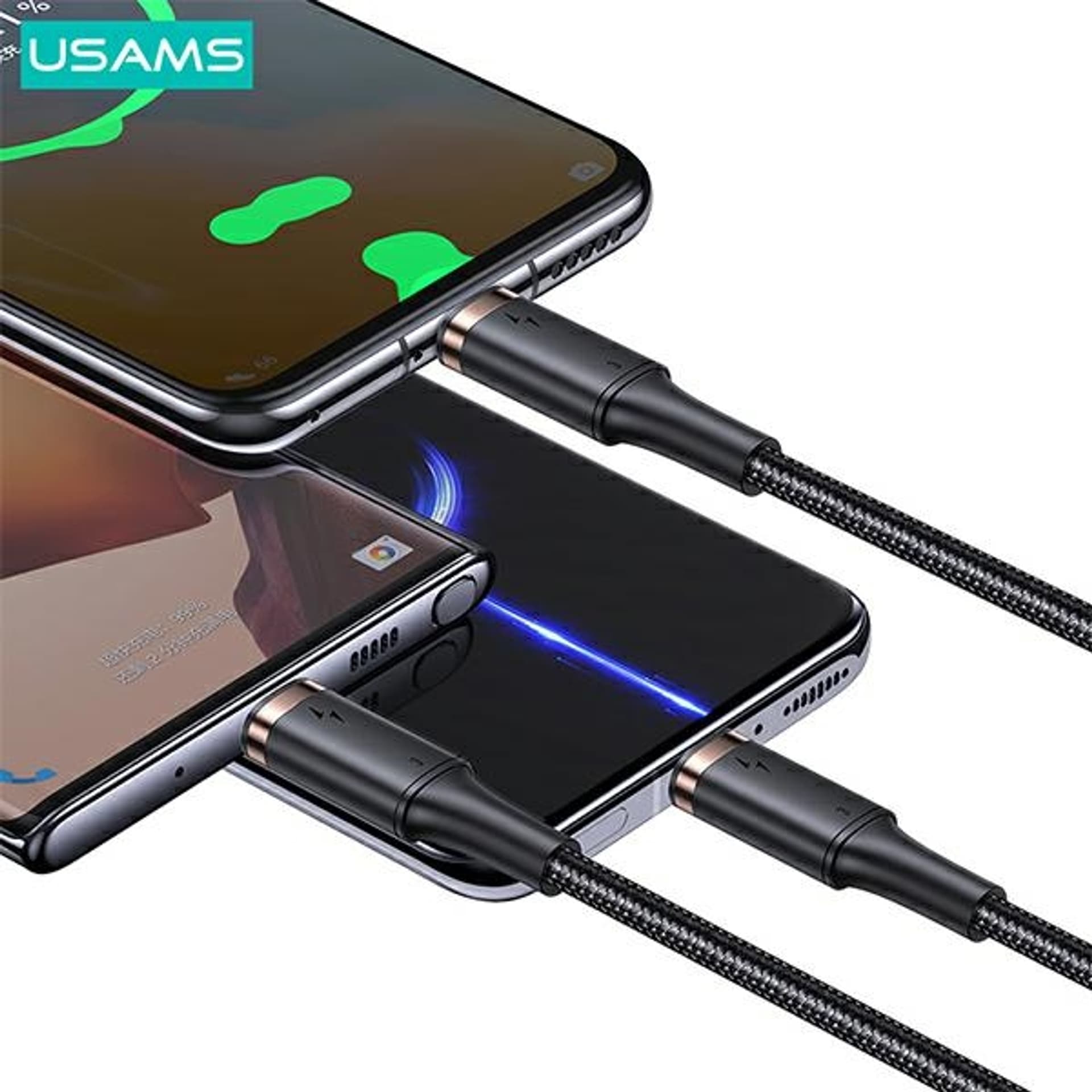 

USAMS Kabel pleciony U81 USB-C na USB-C 100W PD Fast Charge 6m czarny/black SJ570USB01 (US-SJ570)