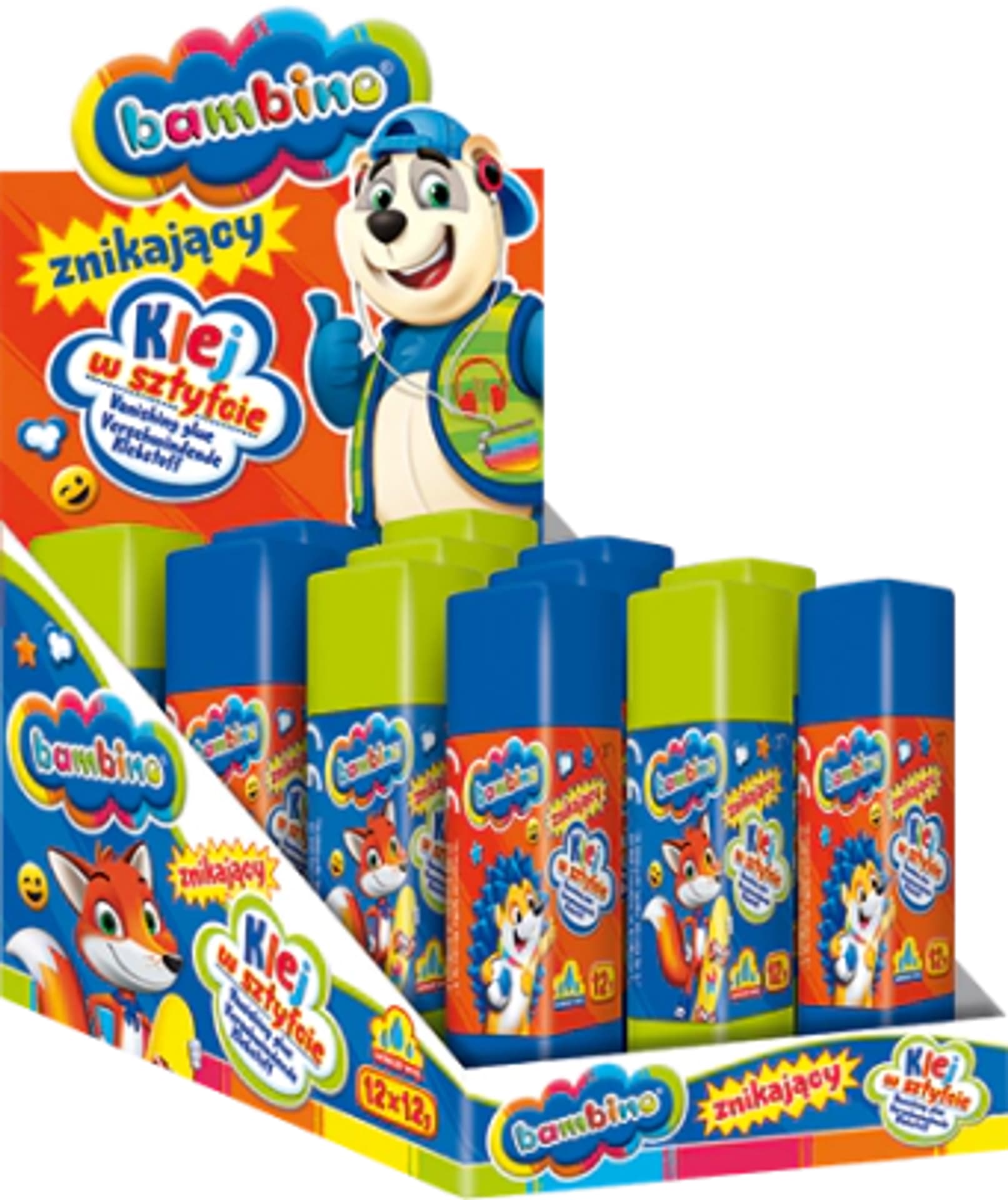 

Klej znikający w sztyfcie 12g BAMBINO (12szt.) St. Majewski, 12szt.) st. majewsk
