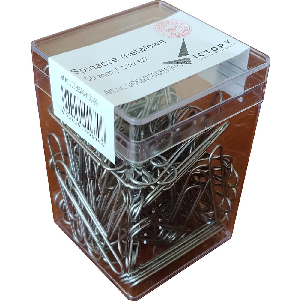 

Spinacze metalowy 50mm (100szt.) pudełko plastikowe VO660506H100-99 VICTORY, 100szt.) pudełko plastikowe vo660506h100-99 victor