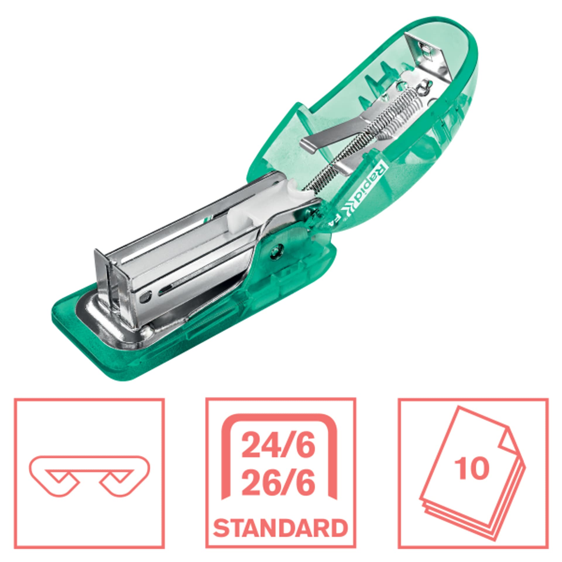 

Zszywacz mini RAPID COLOUR"ICE F4 zielony 5001326