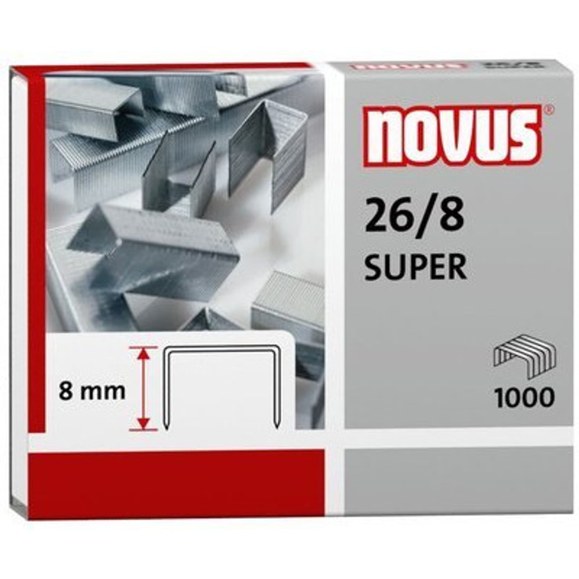 

Zszywki 26/8 SUPER 1000sztuk NOVUS 040-0199