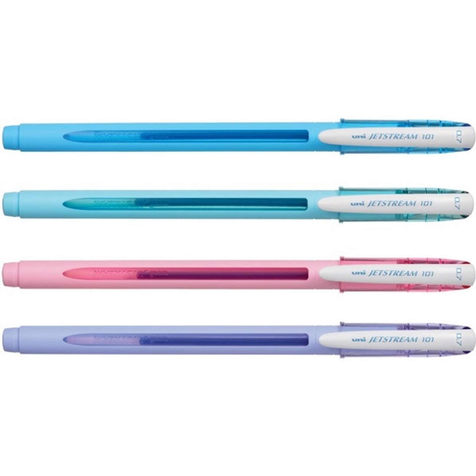 

Długopis kulkowy UNI SX-101FL Jetstream obudowa błękitna niebieski wkład AQUA BLUE