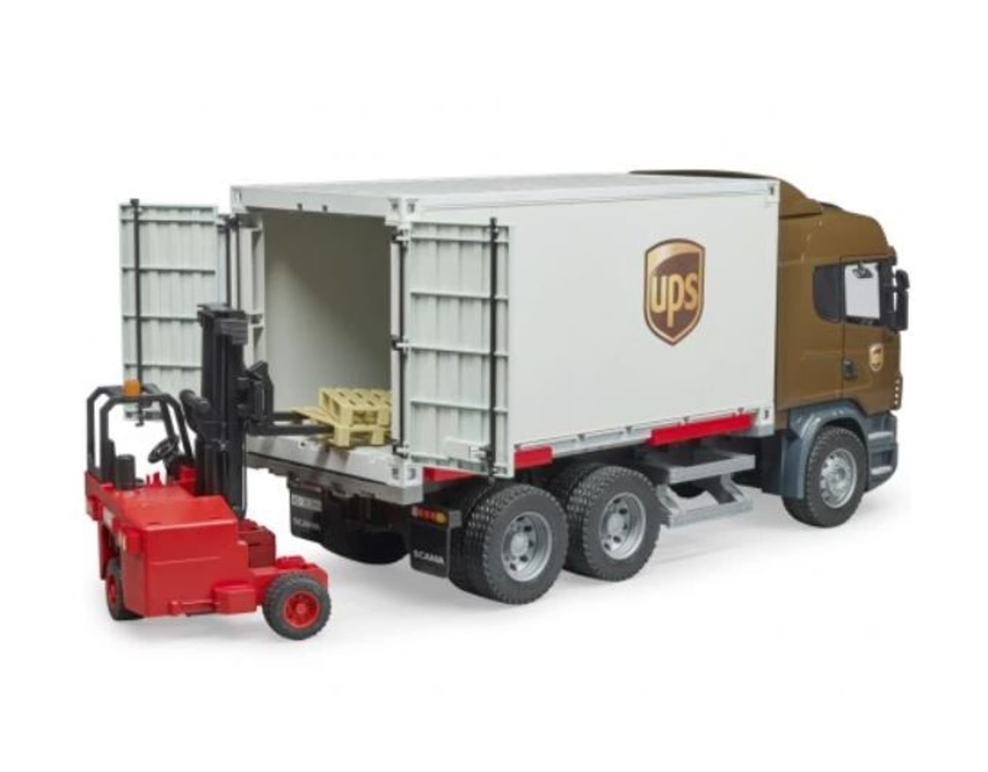 

Pojazd Scania R kontener UPS z wózkiem widłowym