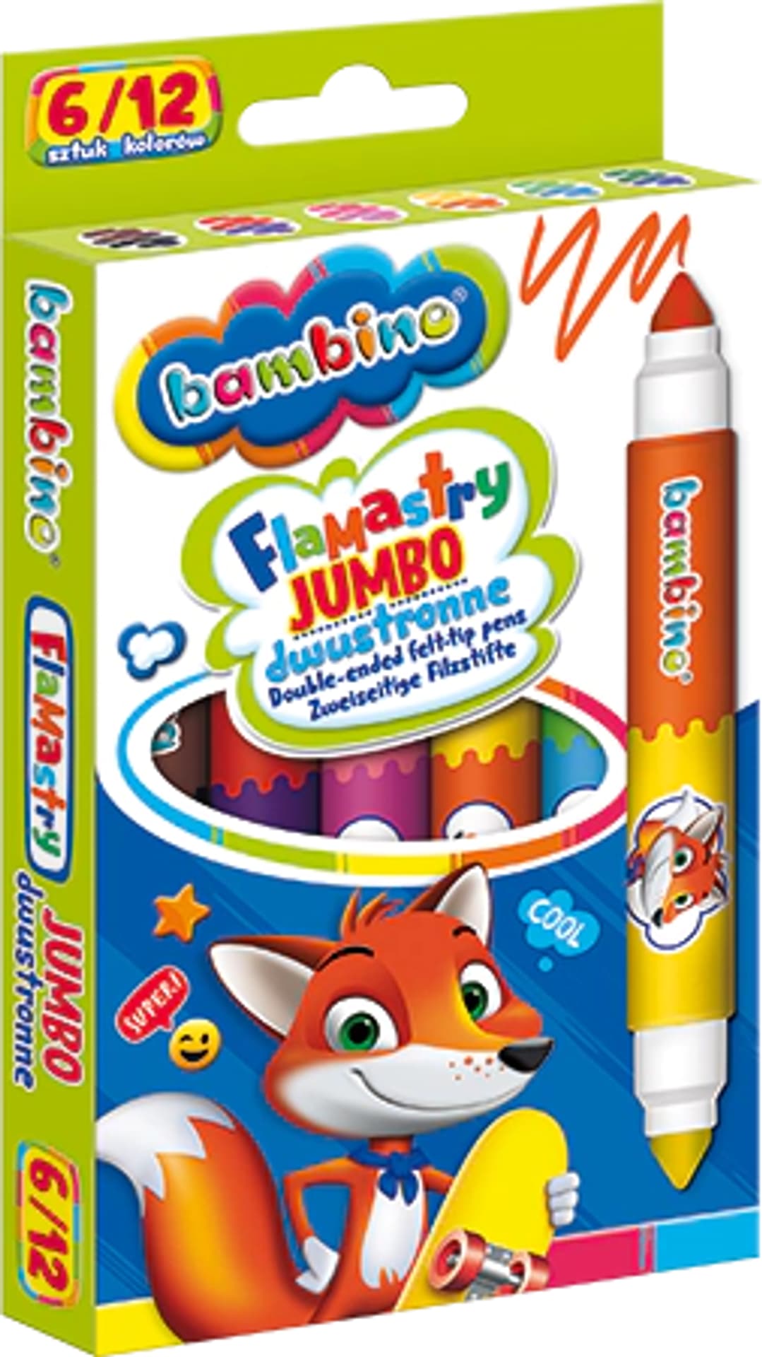

Flamastry BAMBINO dwustronne Jumbo 12kolorów (sztuk) ST.MAJEWSKI, Sztuk) st.majewsk