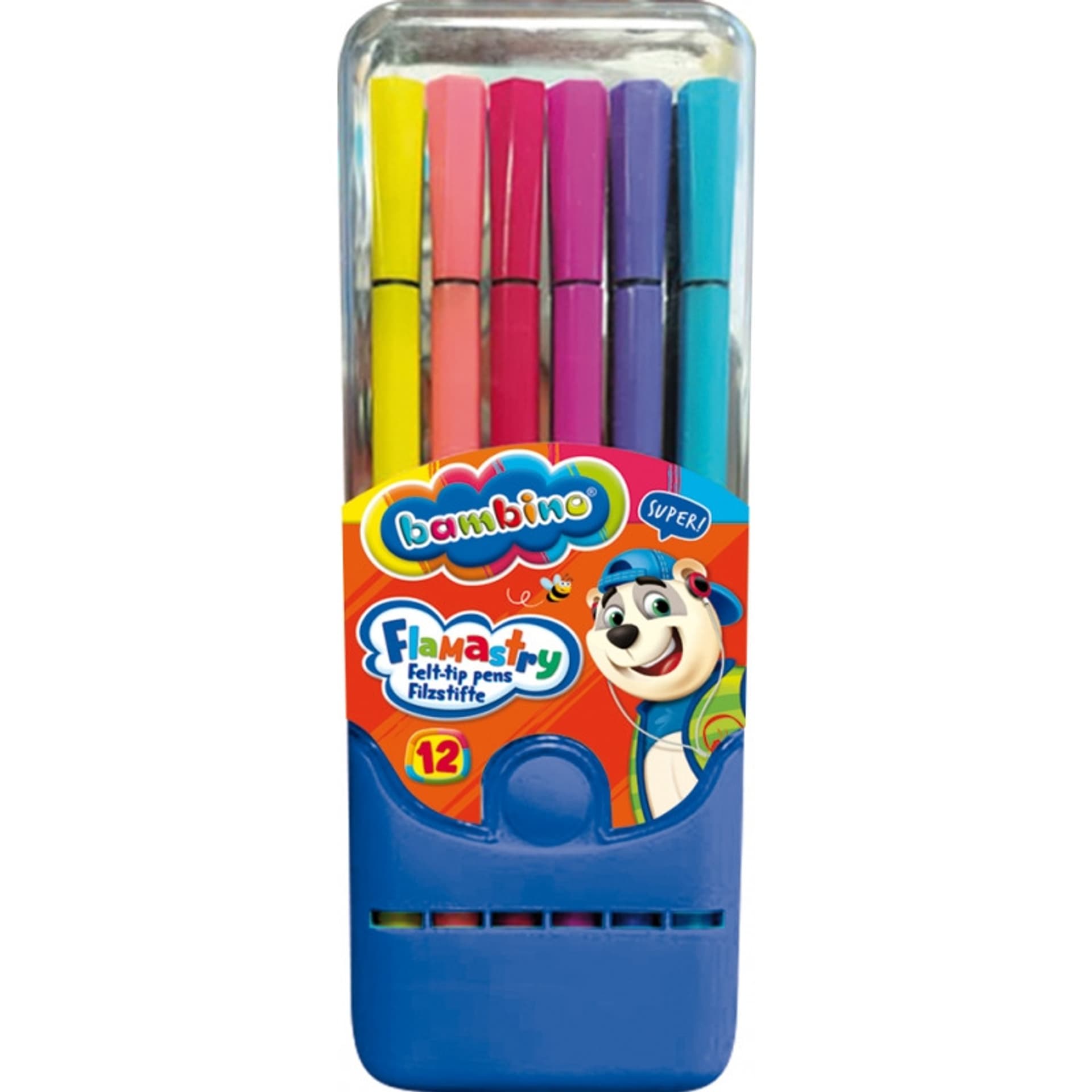 

Flamastry 12kol. BAMBINO MINI ZOO w pudełku platikowym St.Majewski