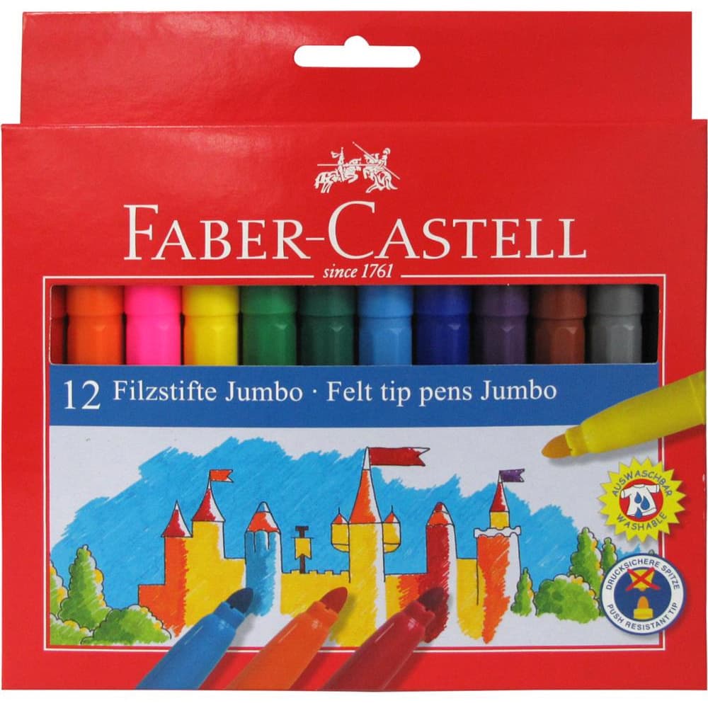 

Flamastry ZAMEK JUMBO 12kol. FC554312 opakakowanie kartonowe 554312 Faber-Castell