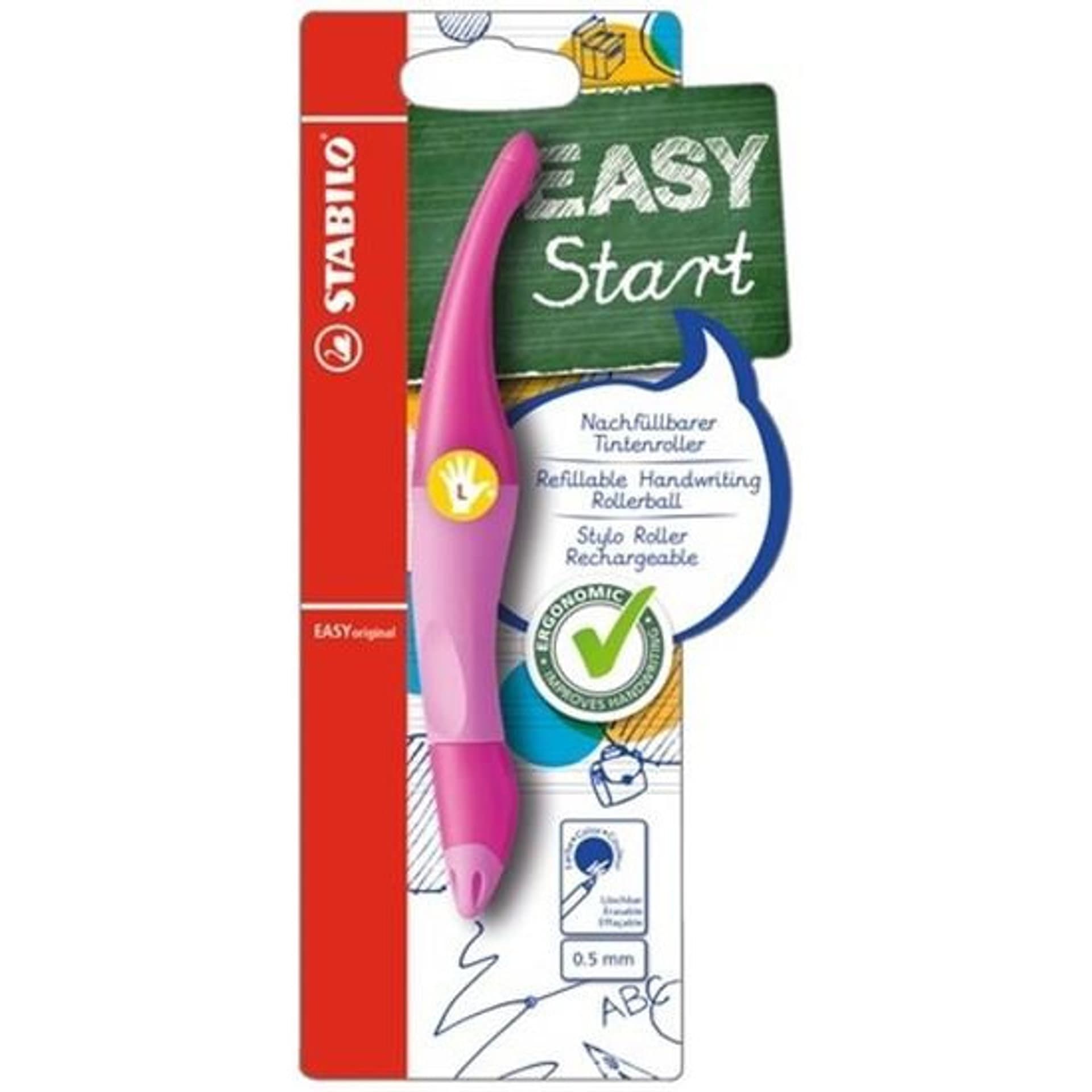 

Pióro kulkowe EASY ORIGINAL START różowe dla leworęcznych B -46837-3 STABILO