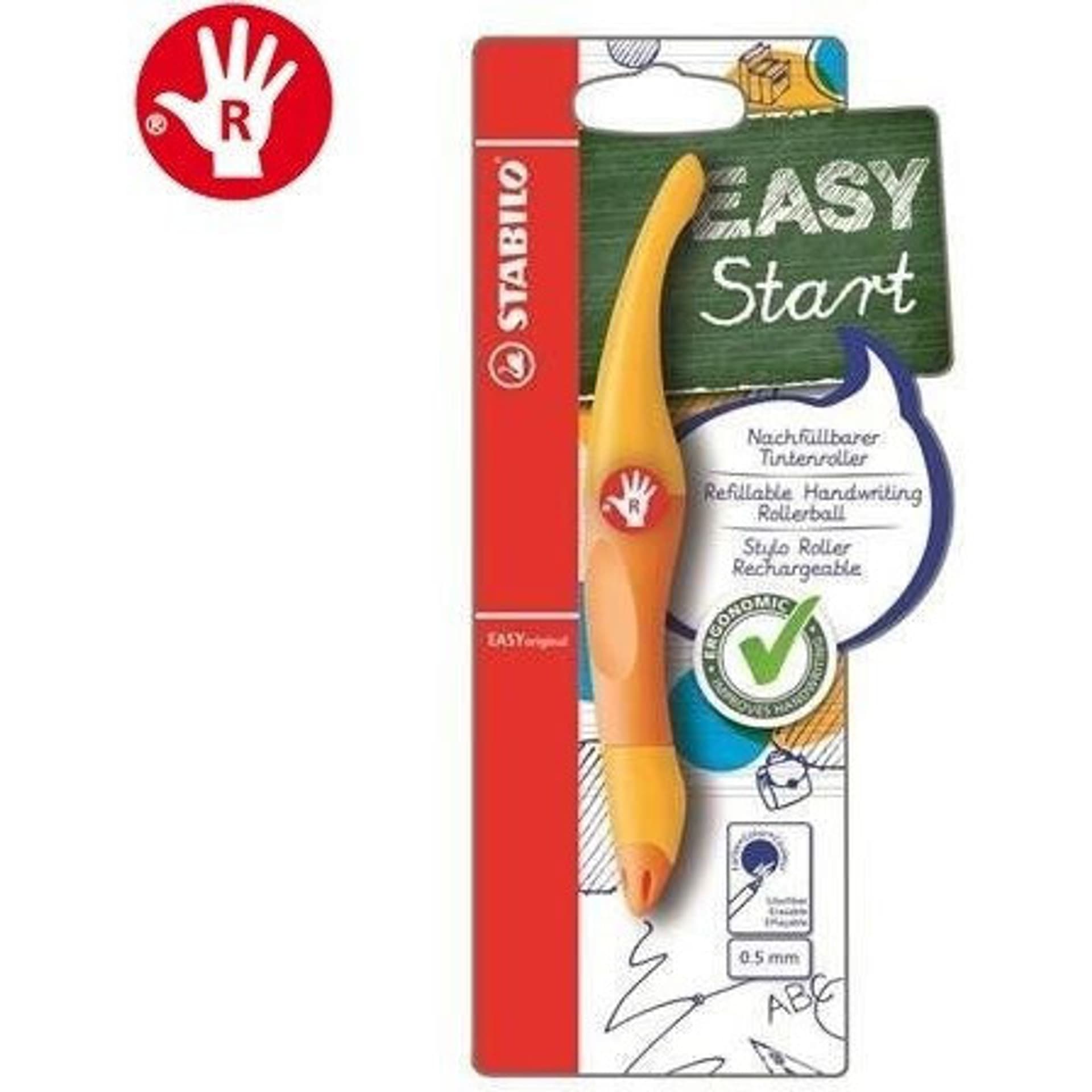 

Pióro kulkowe EASY ORIGINAL START pomarańczowe dla praworęcznych B-46852-5 STABILO