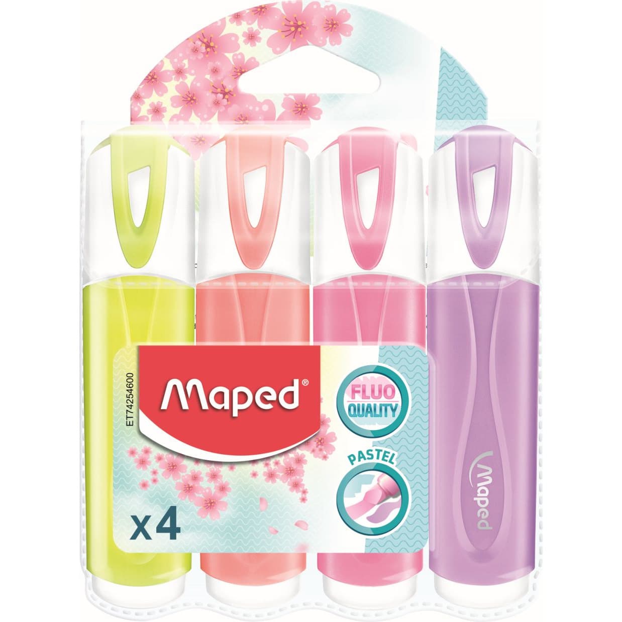 

Zakreślacz fluo peps pastel mix kolorów 4 szt etui pud. z zaw 742546 MAPED
