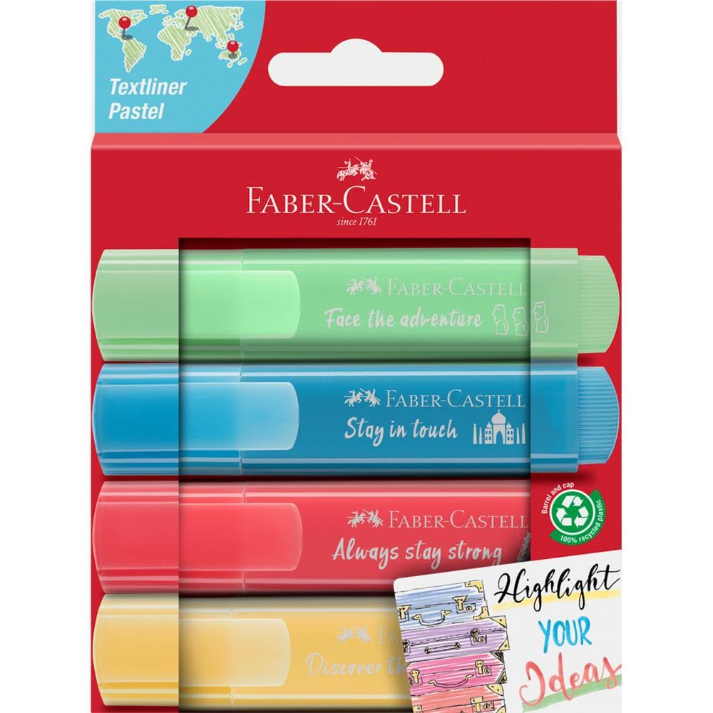 

Zakreślacz 1546 pastelowy 4 kolory opakowanie kartonowe 254625 FABER CASTELL