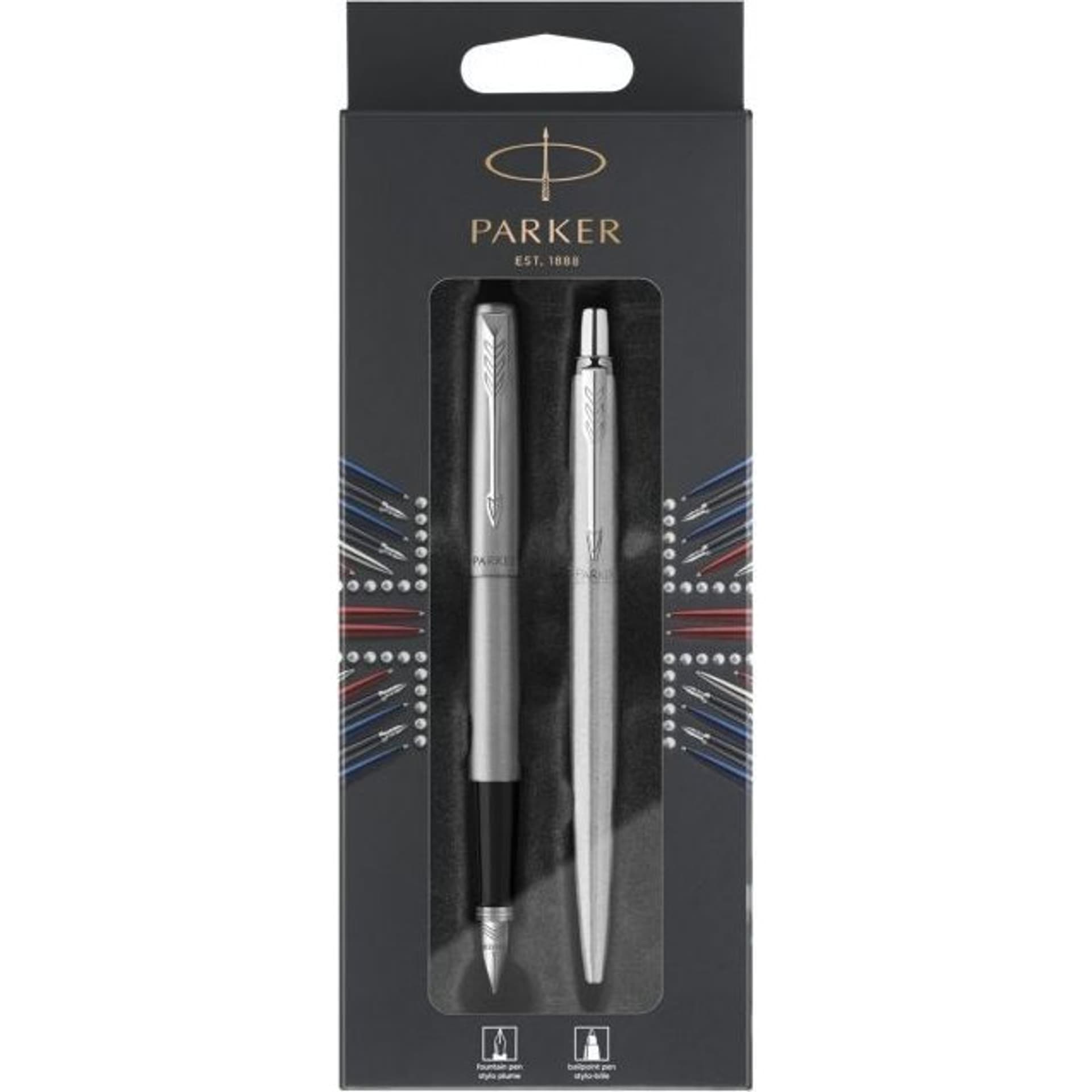 

Długopis automatyczny+pióro wieczne srebrne JOTTER CT PARKER 2046254