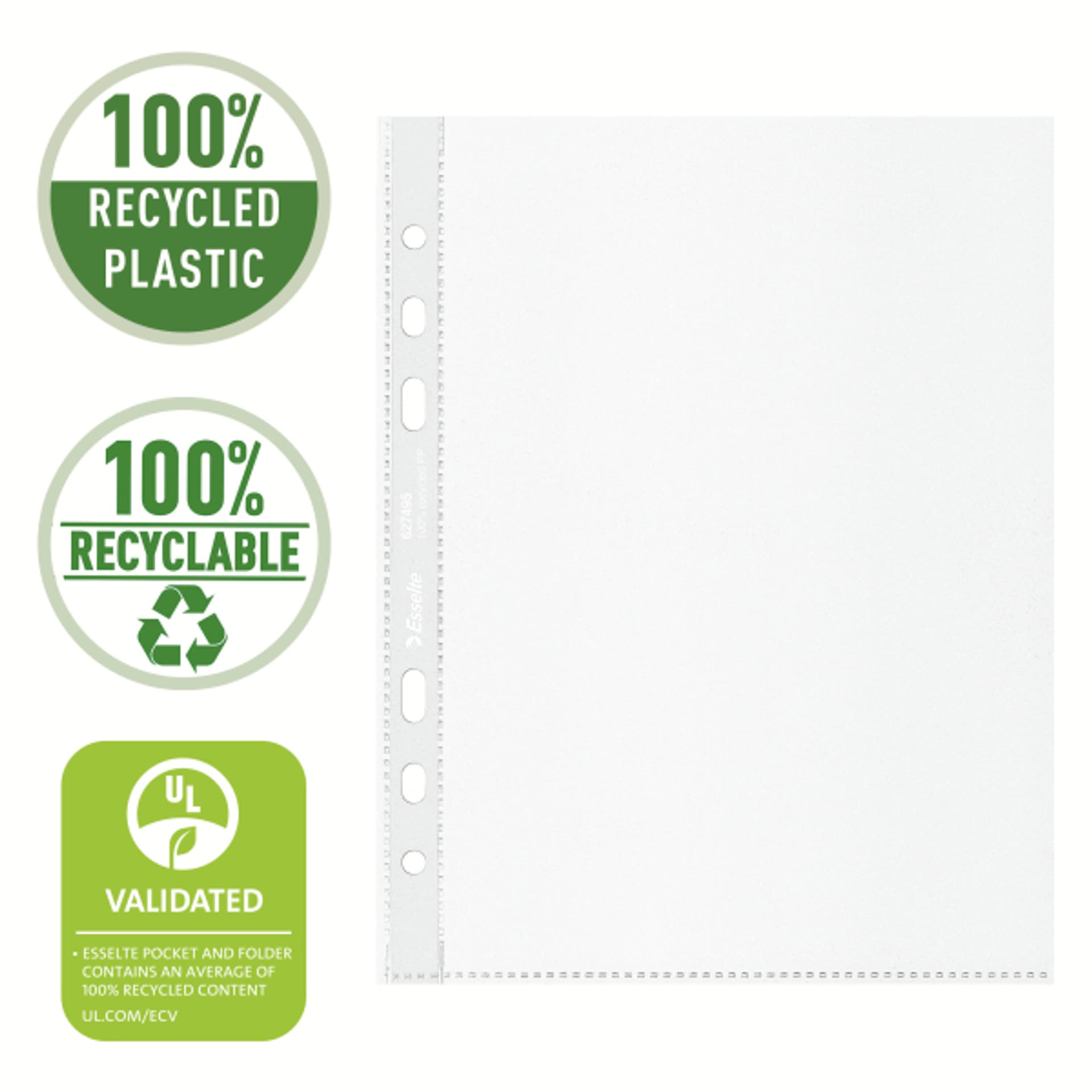 

Koszulka groszkowa Recycled Premium PP 70 mic. A5 opakowanie 100 sztuk 627495 ESSELTE