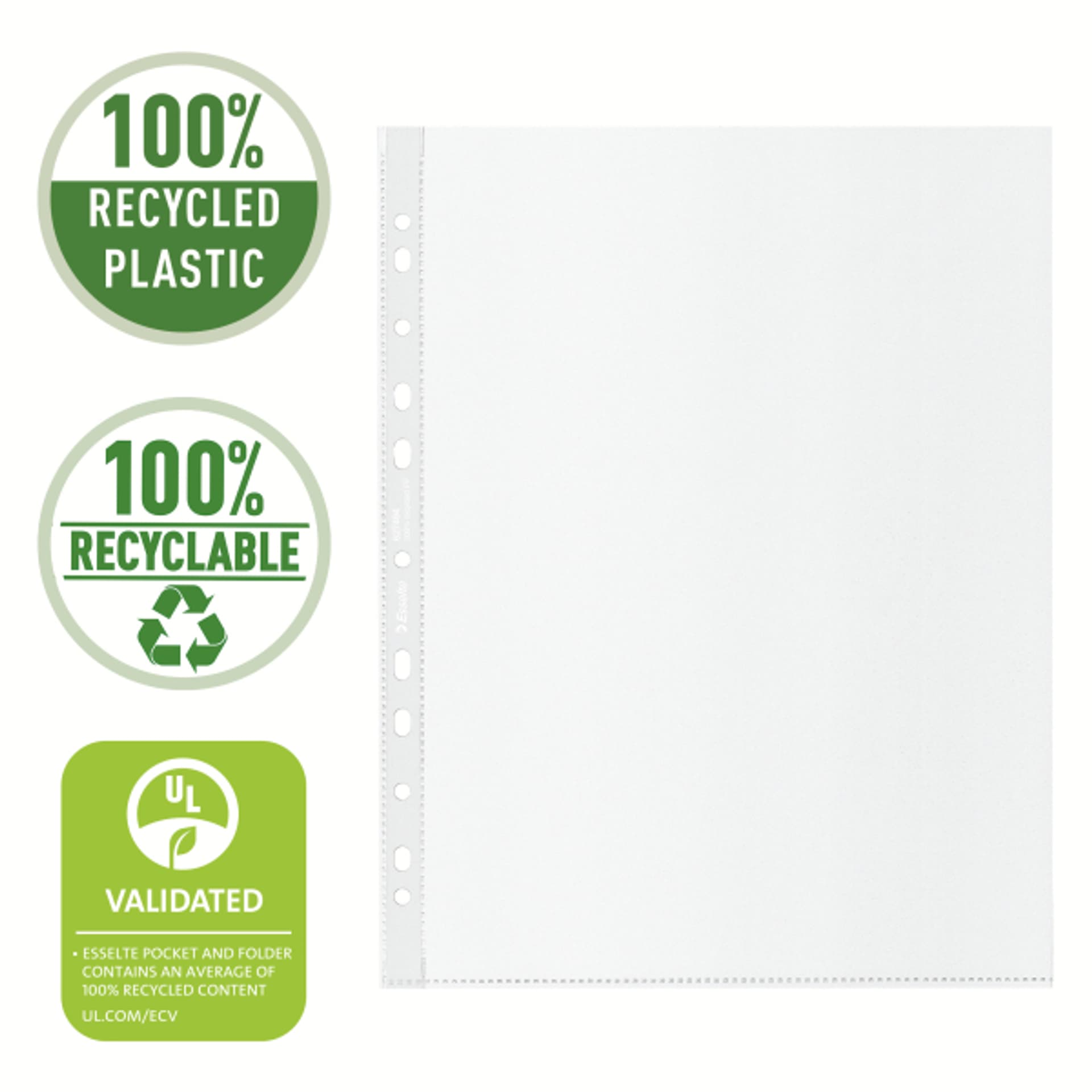 

Koszulka groszkowa Recycled Premium PP 70 mic. A4 Maxi opakowanie 100sztuk 627494 ESSELTE
