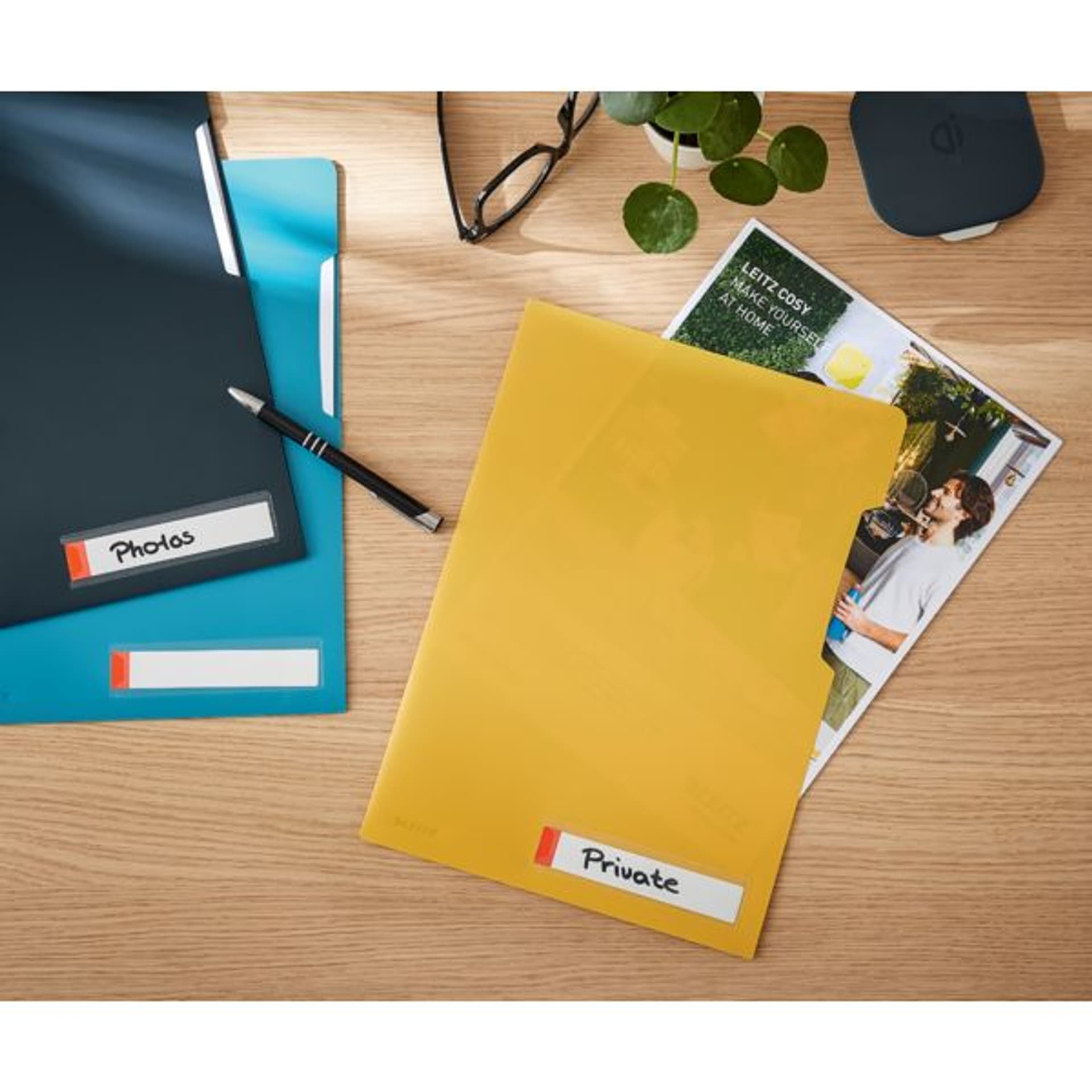 

Folder A4 z kieszonką na etykietę, żółty 47080019 LEITZ