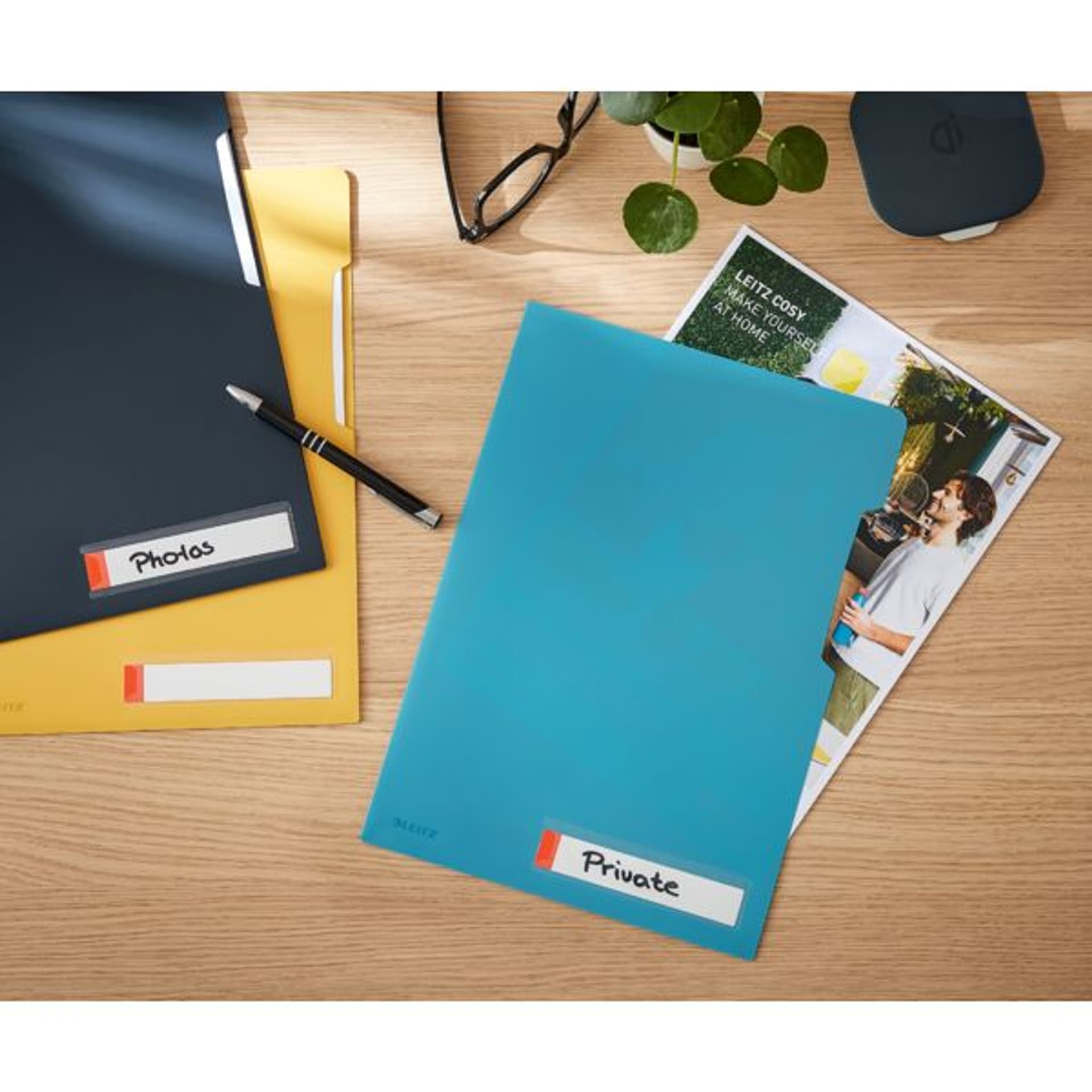 

Folder A4 z kieszonką na etykietę, niebieski 47080061 LEITZ