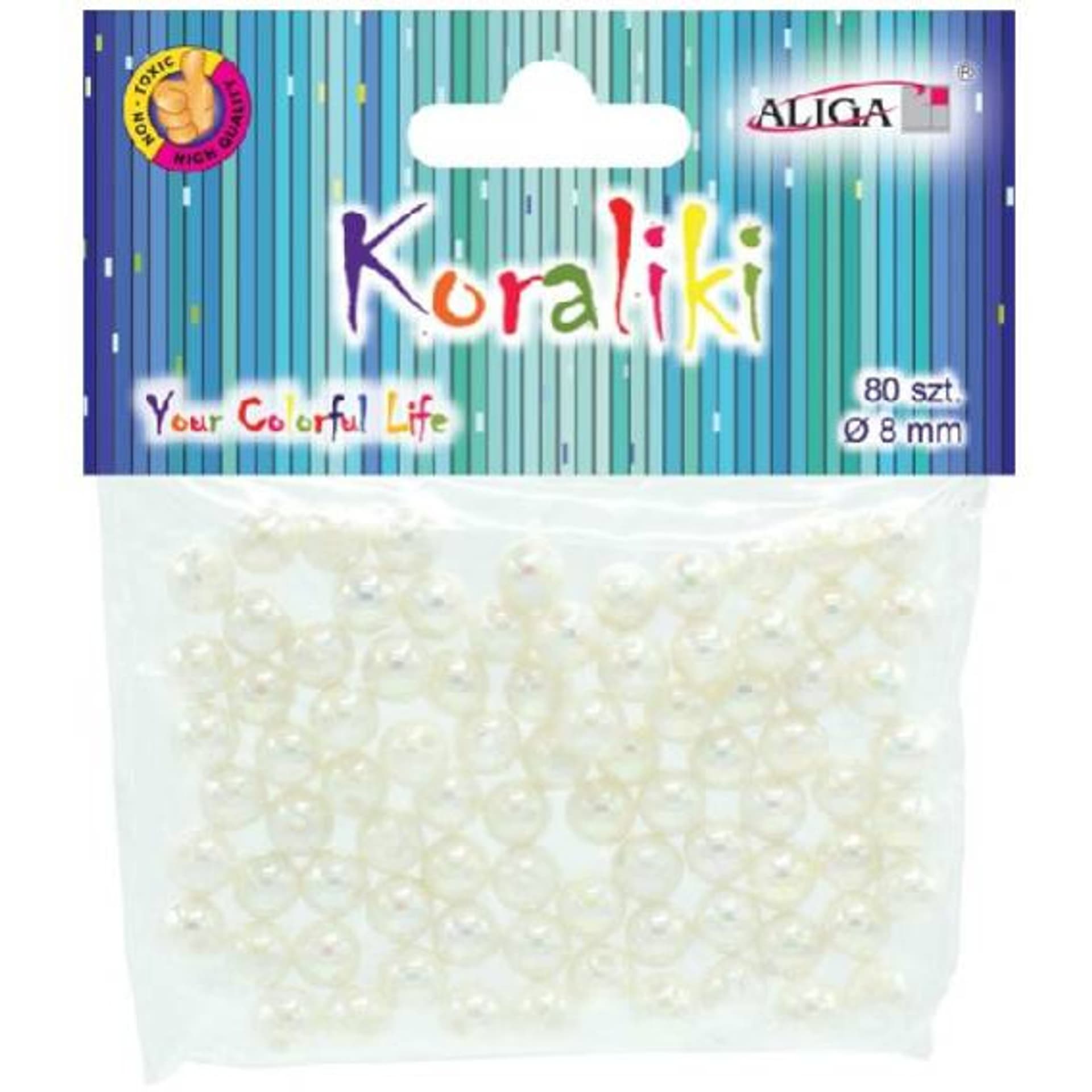 

Koraliki perłowe 8mm (80 szt.) PJ-0829 ALIGA, 80 szt.) pj-0829 alig