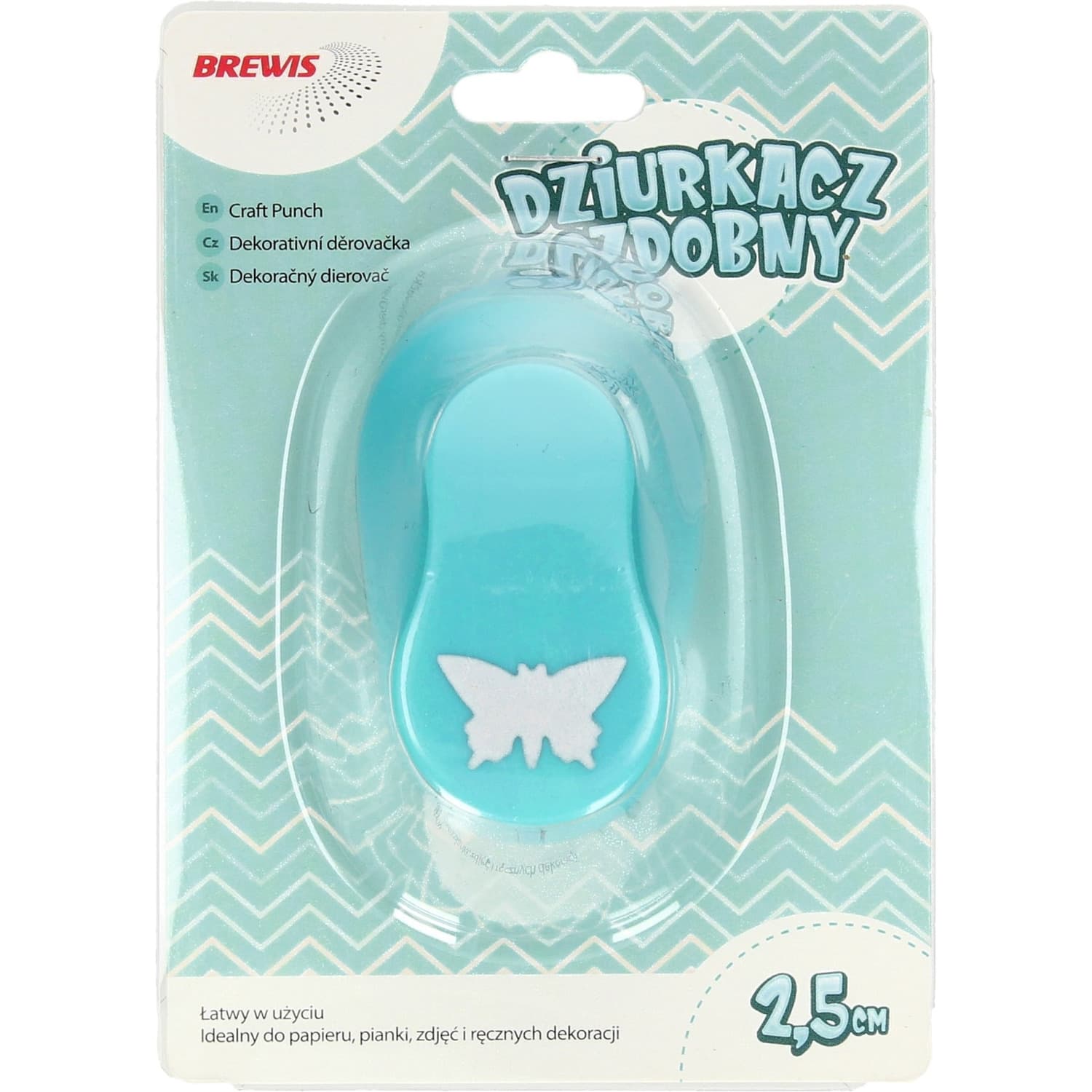 

Dziurkacz ozdobny 2,5 cm MOTYL D25-20 BREWIS